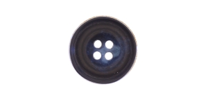 Tumesinise kirju, heleda servaga, nelja auguga plastiknööp, 23mm, 36L
