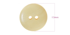 Wooden Button, 2 holes, ø18 mm x 4 mm (button size: 28L): color: birchwood