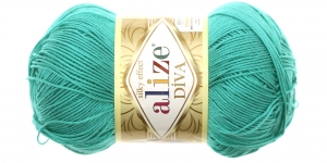  Diva Silk Effect Yarn; Colour 610 (Mint green), Alize