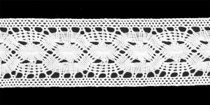 Puuvillane pits laiusega 5,5 cm, valge