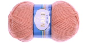 Villasisaldusega lõng, heledam virsikuoranž