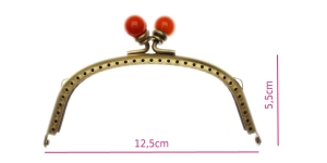 Vedrulukuga suletav kandiline 12,5 cm laiune kotiraud, pinnatud: antiikpronks