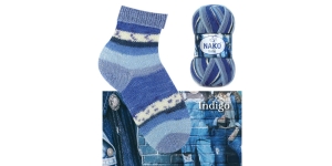 Villasisaldusega sokilõng, sinised toonid