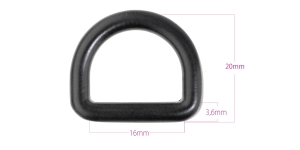 D-кольцо, блестящее полукольцо 23 мм x 20 мм для ремня шириной 15 мм