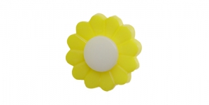 SD212 Nööp lilleõis Pastic Button ø15 mm, suurus: 24L helekollane
