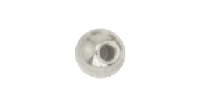 Silver Plated Memory Wire End Cap Sphere, 3mm, JFME3MM-S/1000