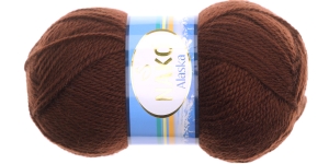 Villasisaldusega lõng, punakaspruun