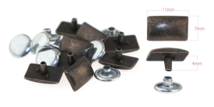 Design rivets 7x11 mm, plating: dark old nickel