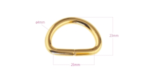 Прочное D-образное кольцо, Полукольцо, 25 мм
