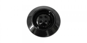 Must, nelja auguga plastiknööp, 28mm, 44L