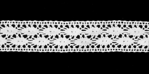 Puuvillane pits laiusega 3,3 cm, valge