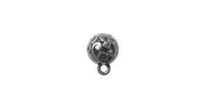 Antiikhõbedane, kannaga metallnööp, 10mm, 16L