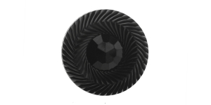 Must, plastiknööp, 23mm, 36L