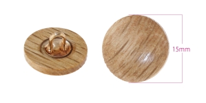Пуговицы из дерева на ноге ø15 x 5 мм (размер 24L)