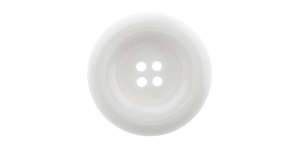 Valge, nelja auguga plastiknööp, 33mm, 50L