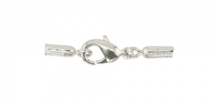Silver plated E-Z Crimps, Lobster Crimp Jewellery Clasp, 25mm, 315B-111