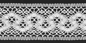 Puuvillane pits, Cotton (Crochet) Lace, 3638-01 laiusega 8,5cm, värv valge