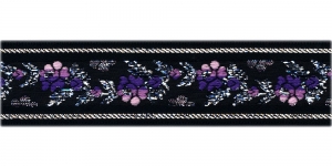 	Roosimustri- ja metallikniidiga kaunistuspael 35 mm, Art.35011FC, värv lilla mustal