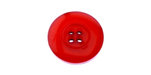 Läbipaistev värvitu, punane, must, nelja auguga plastiknööp, 15mm, 24L