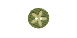 Roheline, kahe auguga plastiknööp, 18mm, 28L