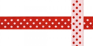 AB111 Täpimustriga kaunistuspael 12mm/ Art.12750 / punasel taustal /jacquard/ribbon/trims/koristenauha/Лента декоративная