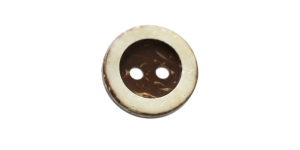 Naturaalne kookosnööp, kahe auguga, 17mm, 26L