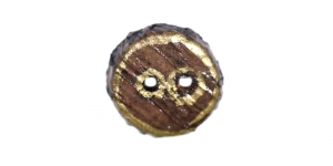 Tumepruun, kuldmaalinguga puitnööp, 16 mm, 24L