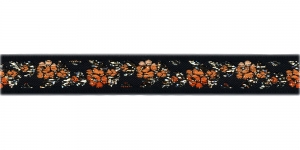  Roosimustri- ja metallikniidiga kaunistuspael 16 mm, Art.16011FC, värv oranz mustal