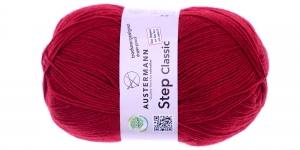 Villasisaldusega sokilõng Step Classic; Värv 1005 (Sügavpunane), Austermann