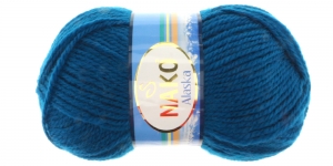 Villasisaldusega lõng, tumedam türkiissinine