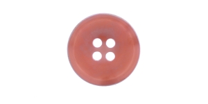 Korallroosakirju, heleda servaga, nelja auguga plastiknööp, 18mm, 28L