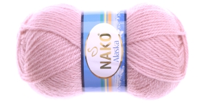 Villasisaldusega lõng, õrn heleroosa