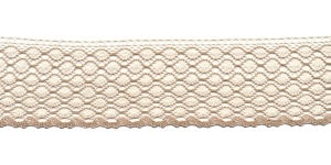 Puuvillane pits 2040-Z2 laiusega 4,5 cm, värv linabeež kreemjasvalgega