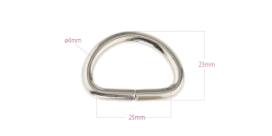 Прочное D-образное кольцо, Полукольцо, 25 мм