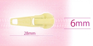 6 mm coil, spiral zipper slider, for flat coil