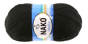 Villasisaldusega lõng, must