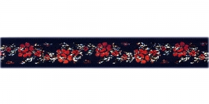  Roosimustri- ja metallikniidiga kaunistuspael 16 mm, Art.16011FC, värv punane mustal