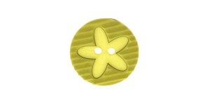 Roheline, kahe auguga plastiknööp, 22mm, 34L