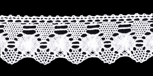 Puuvillane servapits, Cotton (Crochet) Lace, 1135-01, valge, laiusega 6cm