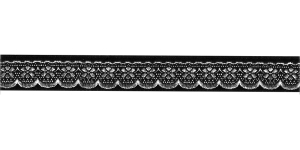 Лента декоративная, цвет № Black-Silver