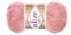 Diva Silk Effect Yarn; Colour 363 (Light peach), Alize