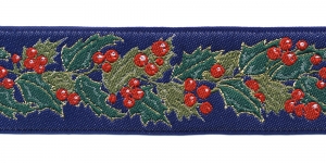  Pael jõuluvanikuga, Art.220-A PG, laiusega 5 cm sinisel taustal, värv 4
