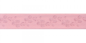 Jacquard satin ribbon, 38 mm, Art.38967, color: Powder Pink
