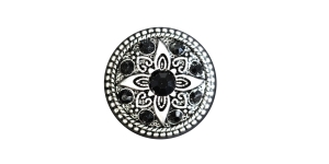 Antiikhõbedane, kannaga plastiknööp, 16mm, 24L