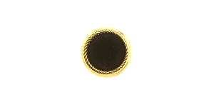 Must, kuldne, kannaga nööp, ø15 mm 