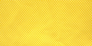  Puuvillasegu kangas täpimustriga, Ronda, valged täpid kollasel taustal