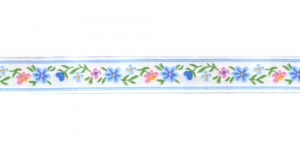 Lillevanikumustriga kootud kaunistuspael 16 mm, Art.22947FC, värv V2 valgel sinine-roosa