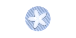 Helesinine, kahe auguga plastiknööp, 22mm, 34L