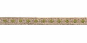 Puuvillane linalaadne kaunistuspael rohelise täpimustriga S001-2K