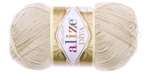Diva Silk Effect Yarn; Colour 383 (Light Beige), Alize